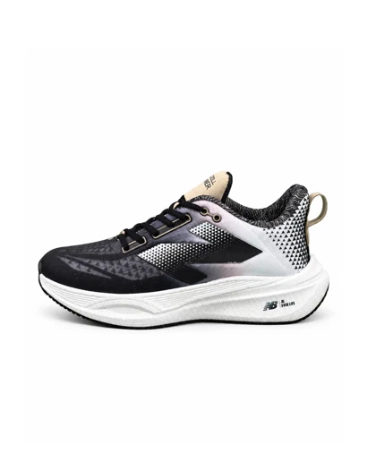 کفش کتانی رانینگ مردانه نیوبالانس زیره بست سفید سرمه ای New BALANCE