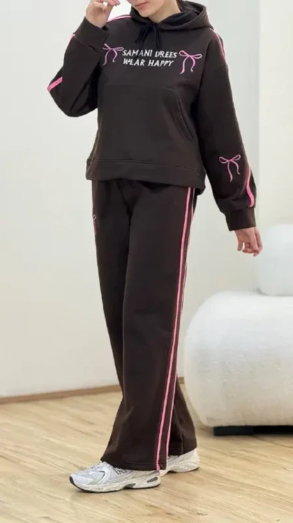 ست هودی وشلوار پاپیون