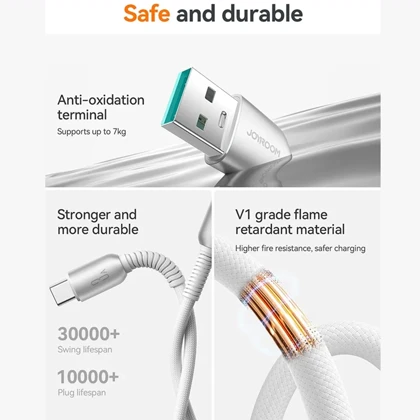کابل تایپ سی 30 وات جویروم Joyroom مدل S-A51 طول 1.2 متری