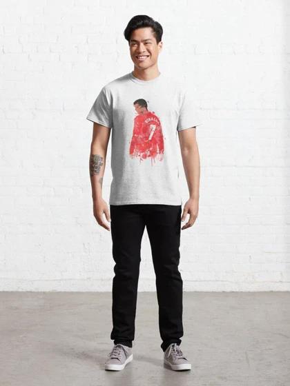 تیشرت ورزشی منچستریونایتد | تیشرت Manchester United F.C طرح Cristiano Ronaldo - Manchester United Legend Art کد 144628