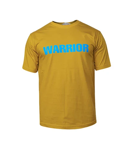 تیشرت Warrior یقه گرد مردانه نخ پنبه طرح دار