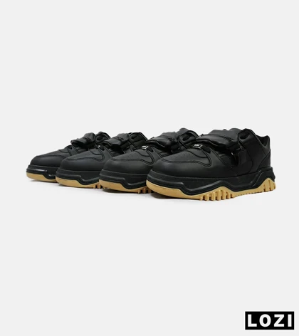 کفش کتانی بگ دار مردانه و زنانه مشکی کرم BERSHKA مدل 4846