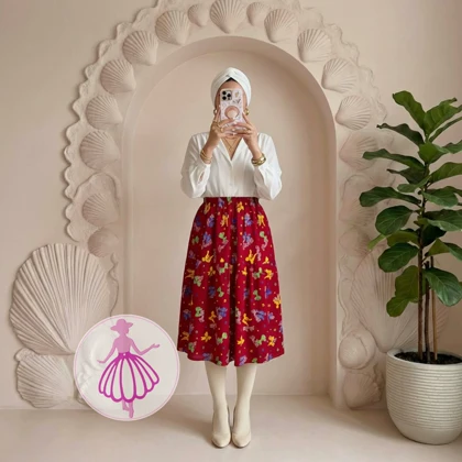 دامن نخی کوتاه پاپیونی در رنگبندی متنوع(کد1370)