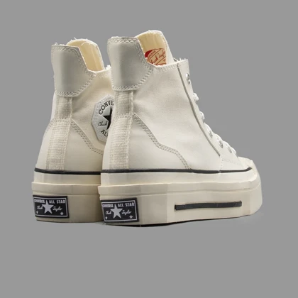 کانورس اسکوئرد شیری ساق بلند Converse De Luxe Squared Beige Hightop