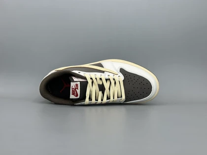 کتانی نایکی جردن 1 لو تراویس اسکات ریورس موکا/ Nike air Jordan 1 low Travis reverse mocha