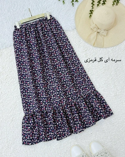 دامن پفکی گل‌دار کد محصول 1070