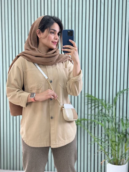 مانتو جین رنگی نیلای