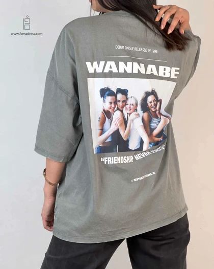 تیشرت باکسی وسترن WANNA BE