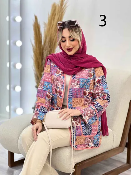 مانتو طرح دار گاندوزی