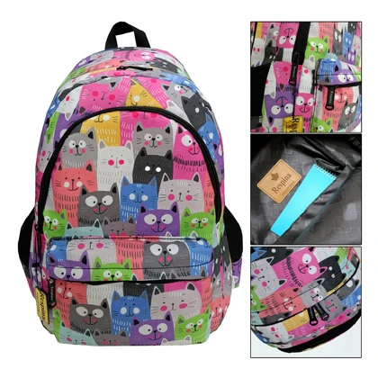 کیف مدرسه دخترانه مدل گربه cats با جامدادی
