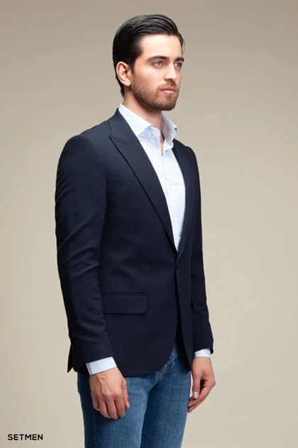 کت تک مردانه یقه بلیزر