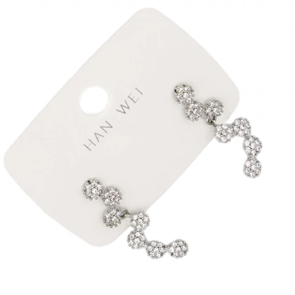 گوشواره زنانه مجلسی نگین‌دار