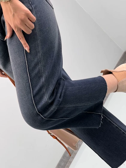 شلوار واید جین پارچه جکپات ندا