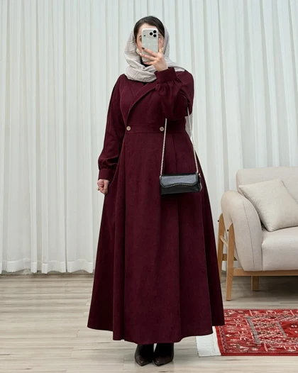 مانتو بلند کبریتی مدل کیارا