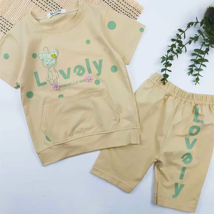 تیشرت شلوارک دخترانه LOVELY
