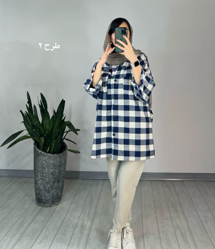 مانتو چهارخونه سما