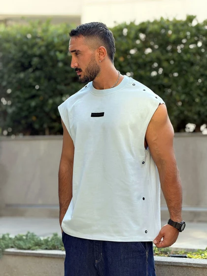 رکابی ورزشی وست پانچی آبی کمرنگ