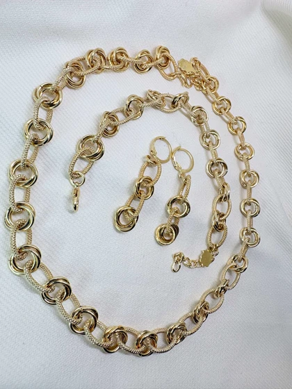 سرویس کامل برند شین مدل «گره عشق زرین» | ترکیب بیضی شنی و سه حلقه (گارانتی 1 ساله)