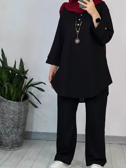 ست مانتو و شلوار لینن