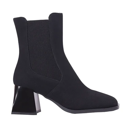 بوت پاشنه‌دار زنانه بغل کش اشبالت کد 2253