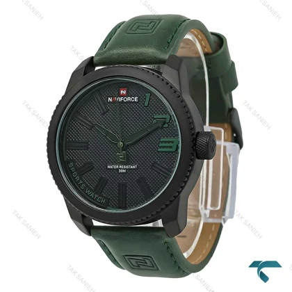 ساعت مردانه نیوی فورس NF9202 بند چرم سبز NaviForce-7337-G