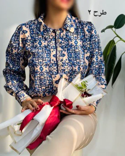 شومیز سه دگمه پرند