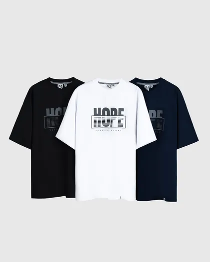 تیشرت مدل HOPE سرمه ای برند نفیر nafir