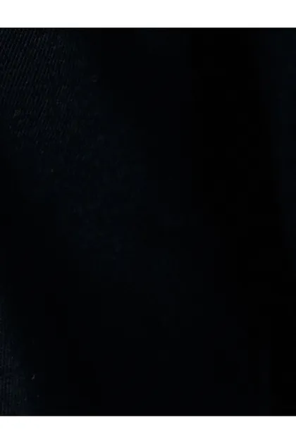 تیشرت یقه کوتاه نخی با چاپ شعار 4SAM10291HK