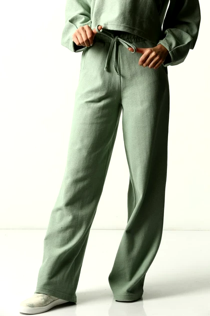 شلوار آزاد ژاکارد کرپ زنانه