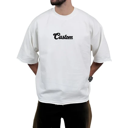 تیشرت مردانه سفید پنبه سه نخ طرح ساده فونت