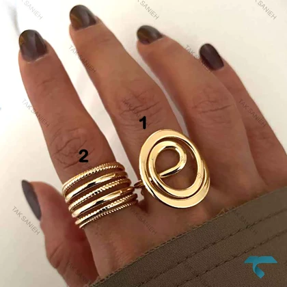 انگشتر طلایی طرحدار Ring-8665-L