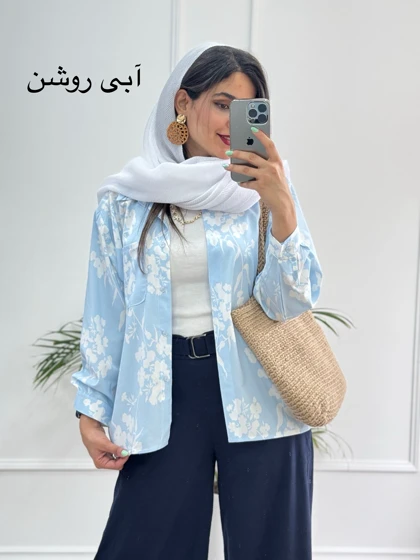 مانتو شومیزی گلی ( دارای ایراد جزئی )