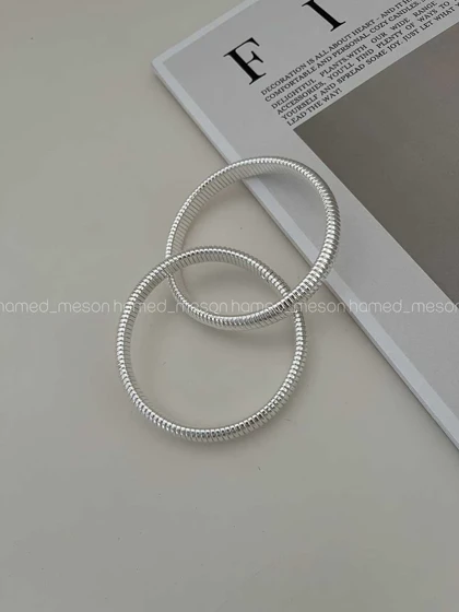دستبند SILVER شیاردار