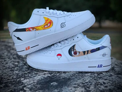 کفش اسپرت NARUTO کاستوم کتانی انیمه ناروتو ایرفورس نایک nike air force کد 73184