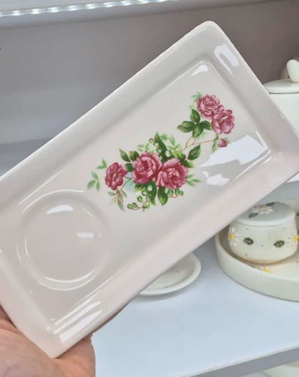 ست چای خوری تک نفره گل سرخی