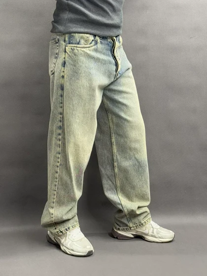 شلوار بگ مردانه کثیف شور BALENCIAGA ساده 22