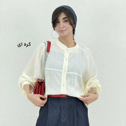 شومیز زنانه قواره دار یقه فرنچ پری | آی بولک