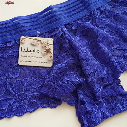 شورت زنانه مدل دانتل آبی