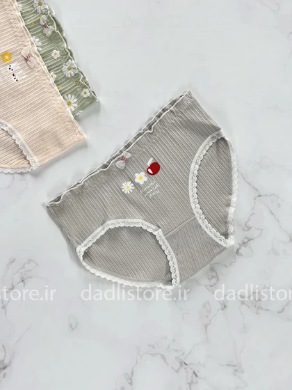 شورت اسلیپ نخ پنبه عروسکی طرح گل بابونه