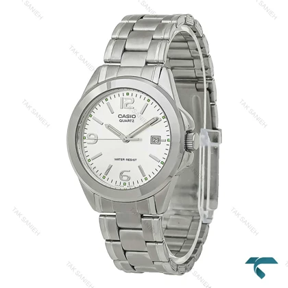 ساعت کاسیو اورجینال MTP-1215 مردانه سیلور صفحه سیلور Casio-8377-G
