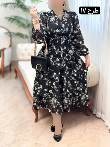 پیراهن حریر طبقه‌ای 3170