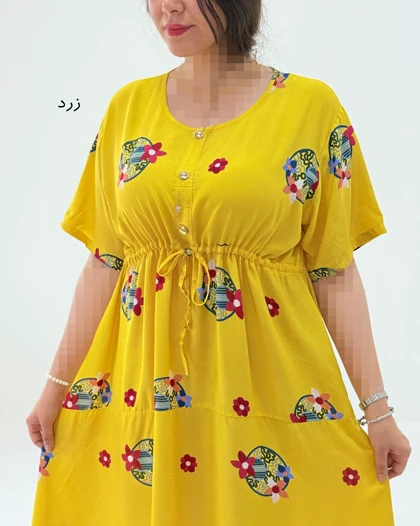 پیراهن نخی نسترن کد 1781