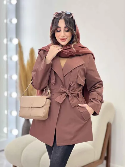بارانی ژیله پاگن کمر دار