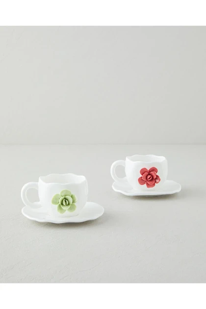 فنجان قهوه 2 نفره English Home مدل Rosea New Bone China