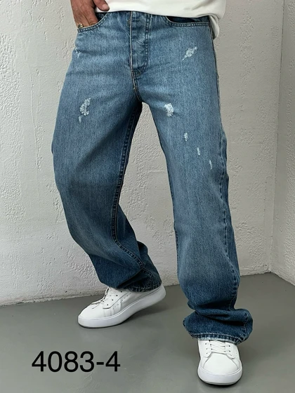 شلوار جین مردانه نیم بگ