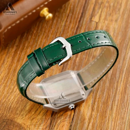 ساعت کارتیه زنانه سبز Cartier Santos-Dumont SG28