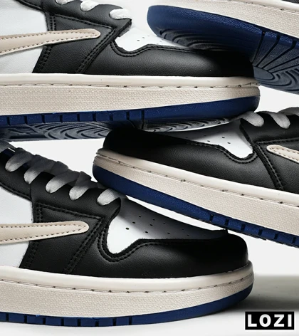 کفش کتانی مردانه کرم سفید مشکی NIKE travis scott مدل 5482