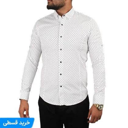 پیراهن مردانه خال‌خالی 90+ کد 1