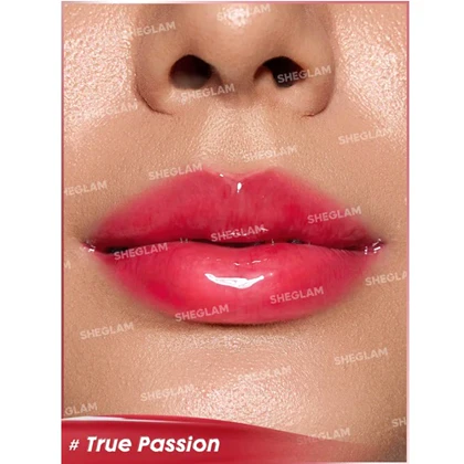 لیپ گلاس حجم دهنده شیگلم مدل Booster shine رنگ True Passion