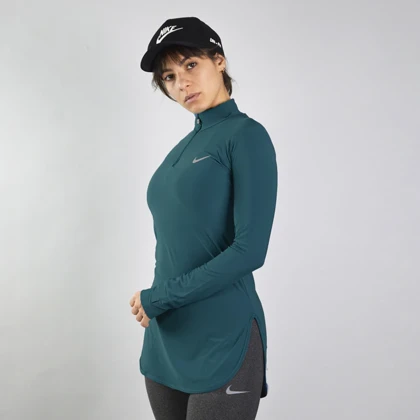 استرج آستین بلند نیم زیپ ورزشی زنانه نایک مدل VHD-3K1452 کله غازی